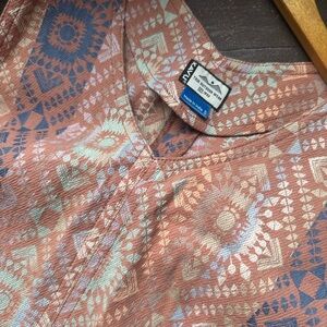 Kavu Women's Sleeveless Geo Print Dress in Terracotta